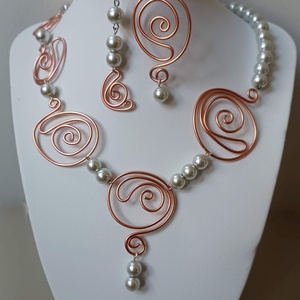 Tekerem krémben - ékszer - ékszerszett - Meska.hu