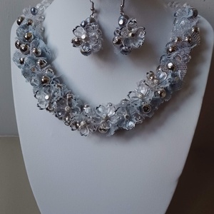 Kristályvirág - ékszer - ékszerszett - Meska.hu