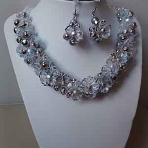 Kristályvirág - ékszer - ékszerszett - Meska.hu