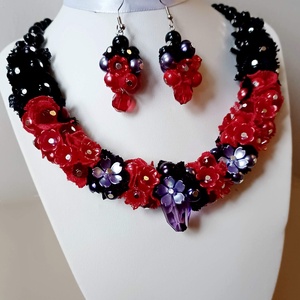 Bíbor árnyék - ékszer - ékszerszett - Meska.hu