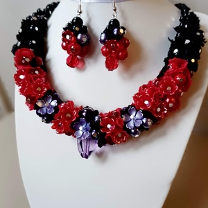 Bíbor árnyék - ékszer - ékszerszett - Meska.hu