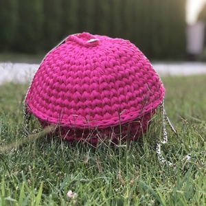 Horgolt macaron táska - táska & tok - kézitáska & válltáska - vállon átvethető táska - Meska.hu