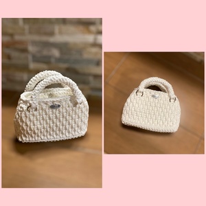 Horgolt füles táska - táska & tok - kézitáska & válltáska - belső rendező - Meska.hu