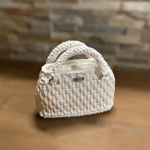 Horgolt füles táska - táska & tok - kézitáska & válltáska - belső rendező - Meska.hu