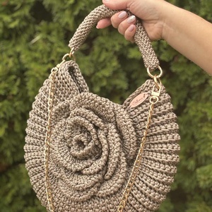 Rózsás táska - táska & tok - kézitáska & válltáska - alkalmi táska - Meska.hu