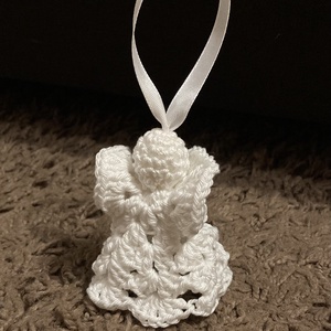 Horgolt angyalka - karácsony - karácsonyi lakásdekoráció - karácsonyfadíszek - Meska.hu