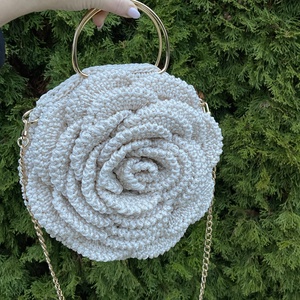 Virágtáska, Táska & Tok, Kézitáska & válltáska, Alkalmi táska, Horgolás, MESKA