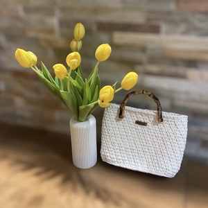 Krémfehér, horgolt táska - táska & tok - kézitáska & válltáska - alkalmi táska - Meska.hu