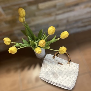 Krémfehér, horgolt táska - táska & tok - kézitáska & válltáska - alkalmi táska - Meska.hu