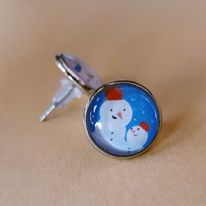 Hóember  fülbevaló - Meska.hu