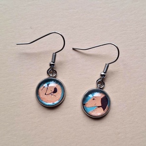 Felemás kutyás  fülbevaló - Meska.hu