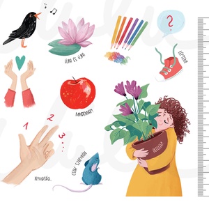 Vidám matricák üzenettel, Otthon & Életmód, Papír, írószer, Matrica, matrica csomag, Fotó, grafika, rajz, illusztráció, MESKA