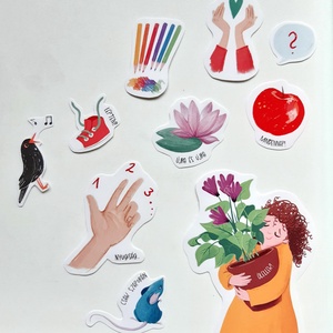 Vidám matricák üzenettel - otthon & életmód - papír, írószer - matrica, matrica csomag - Meska.hu