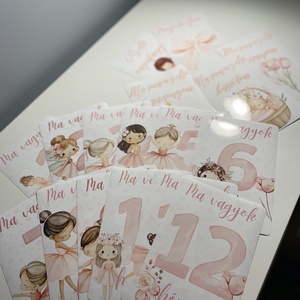 Mérföldkő kártya, Baba - mama, Babafotózás, Baba mérföldkő kártyák, Fotó, grafika, rajz, illusztráció, MESKA