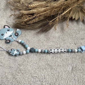 Rókás cumi- és rágcsalánc, Baba - mama, Baba játékok, Cumilánc, Csomózás, Gyöngyfűzés, gyöngyhímzés, MESKA