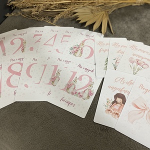 Mérföldkő kártya, Baba - mama, Babafotózás, Baba mérföldkő kártyák, Fotó, grafika, rajz, illusztráció, MESKA