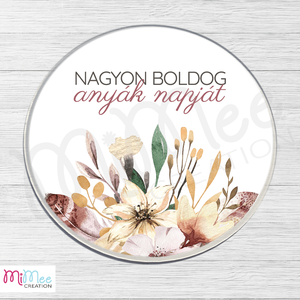 Virágos ajándék tábla, madár tollas -  bármilyen szöveggel, akár szoba névtáblának is - otthon & életmód - dekoráció - ajtó- és ablak dekoráció - ajtódísz & kopogtató - Meska.hu
