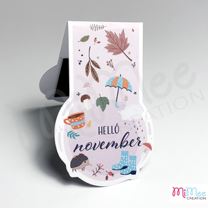 Mágneses könyvjelző - helló november - könyv & zene - könyvjelző - Meska.hu