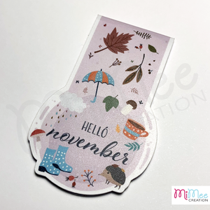 Mágneses könyvjelző - helló november - könyv & zene - könyvjelző - Meska.hu