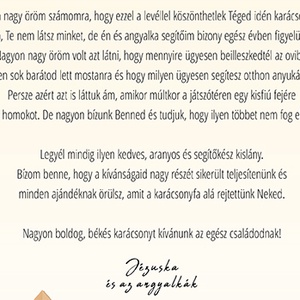Névre szóló levél a Jézuskától - karácsony - karácsonyi ajándékozás - karácsonyi képeslap, üdvözlőlap, ajándékkísérő - Meska.hu