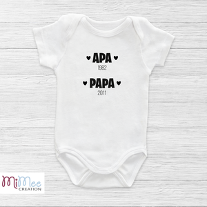 Évszámos baba érkezést bejelentő body - ruha & divat - babaruha & gyerekruha - body - Meska.hu