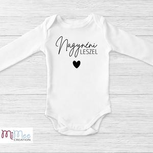 Nagynéni/nagybácsi leszel baba érkezést bejelentő body - ruha & divat - babaruha & gyerekruha - body - Meska.hu