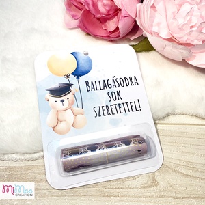 Ballagó kalapos macis pénzátadó ballagásra - pénztartóval - Meska.hu