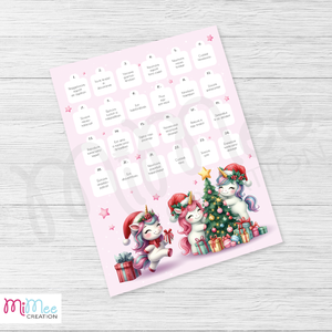 Unikornisos adventi élmény naptár gyerekeknek, felnőtteknek, családoknak - Meska.hu