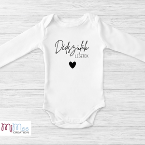 Dédszülős baba érkezést bejelentő, baba bejelentő body, Ruha & Divat, Babaruha & Gyerekruha, Body, Decoupage, transzfer és szalvétatechnika, MESKA