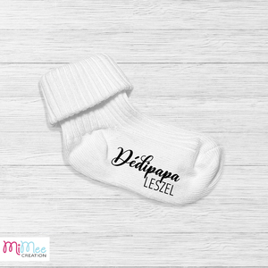 Baba bejelentő zokni leendő dédszülőknek, bababejelentő kis zokni - ruha & divat - babaruha & gyerekruha - babafotózási ruha és kellék - Meska.hu