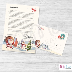 Névre szóló Mikulás levél gyerekeknek, levél a Mikulástól - hóemberes mintával - Meska.hu