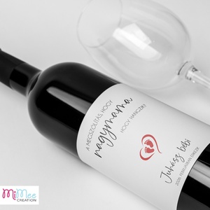  A megszólítás, hogy... - baba bejelentő boros üveg címke, egyedi matrica - Meska.hu