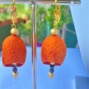 Narancs selyemhernyógubó ékszerszett unakittal - ékszer - ékszerszett - Meska.hu