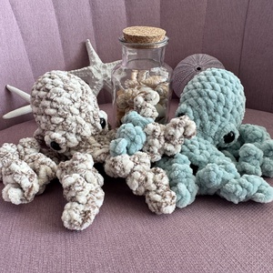 Horgolt puha polip - játék & sport - plüssállat & játékfigura - polip, medúza - Meska.hu