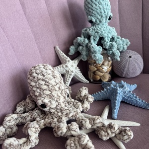 Horgolt puha polip - játék & sport - plüssállat & játékfigura - polip, medúza - Meska.hu