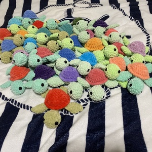 Horgolt teknős béka  - játék & sport - plüssállat & játékfigura - teknős - Meska.hu