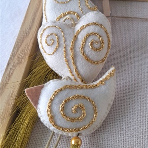 Arany karácsonyi bojt díszek. - karácsony - karácsonyi lakásdekoráció - karácsonyfadíszek - Meska.hu