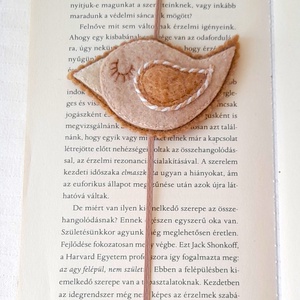 Madárkás  könyvjelző - beige. - könyv & zene - könyvjelző - Meska.hu