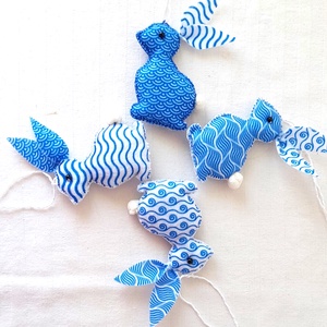 Királykék húsvéti nyuszik . - otthon & életmód - dekoráció - fali és függő dekoráció - függődísz - Meska.hu