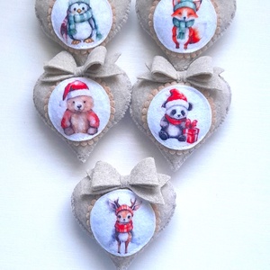 Cuki állatkás karácsonyi díszek. - Meska.hu