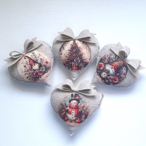 Hóemberes, manós karácsonyi díszek. - karácsony - karácsonyi lakásdekoráció - karácsonyfadíszek - Meska.hu