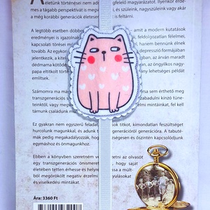 Kedves cica könyvjelző 1. - könyv & zene - könyvjelző - Meska.hu