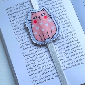 Kedves cica könyvjelző 1. - könyv & zene - könyvjelző - Meska.hu