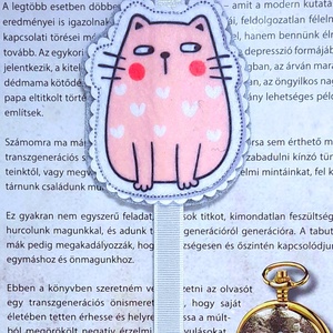 Kedves cica könyvjelző 1., Könyv & Zene, Könyvjelző, Varrás, MESKA