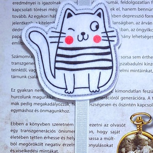 Kedves cica könyvjelző 4., Könyv & Zene, Könyvjelző, Varrás, MESKA