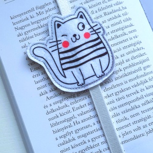 Kedves cica könyvjelző 4. - könyv & zene - könyvjelző - Meska.hu