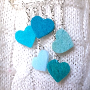 Kis szivecskés kitűző - türkiz. - Meska.hu