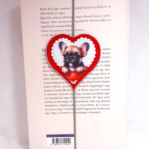 Francia bulldog könyvjelző  - Meska.hu