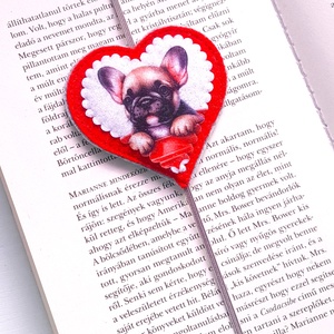 Francia bulldog könyvjelző  - könyv & zene - könyvjelző - Meska.hu