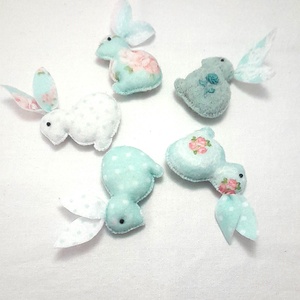 Menta filc mini húsvéti nyuszik. - Meska.hu